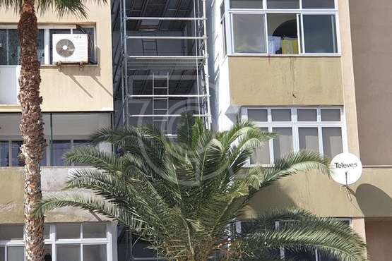 Accidente laboral en las obras del ARRU de Jinámar (Foto TA)